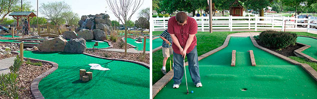 Grama sintética para mini golfe